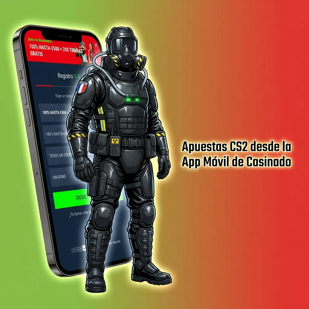 Smartphone displaying Casinado mobile app with CS2 betting markets, live odds, and esports menu interface