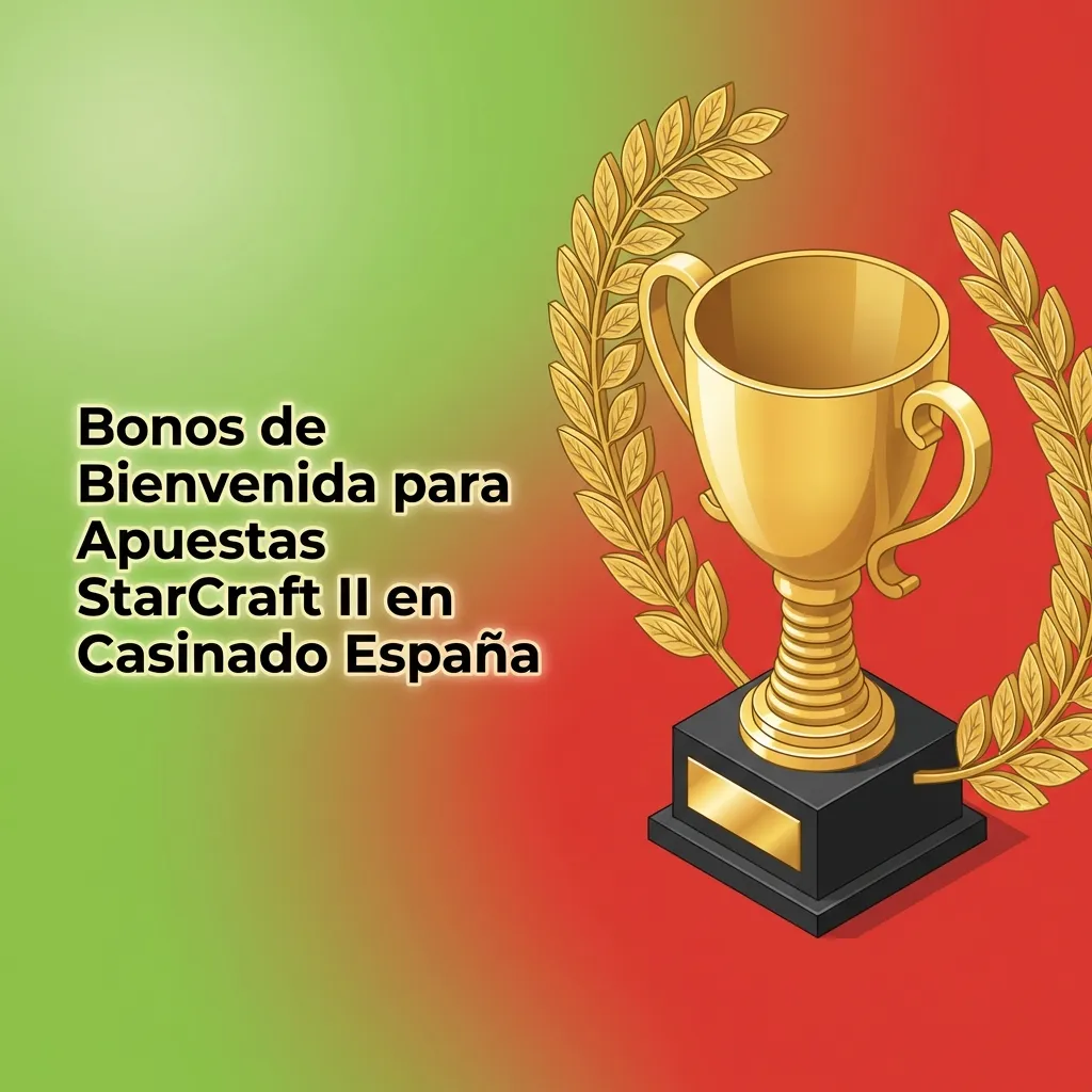 Casinado welcome bonus promotion for StarCraft II esports betting in Spain showing 100% match up to 500€ plus 200 free spins
