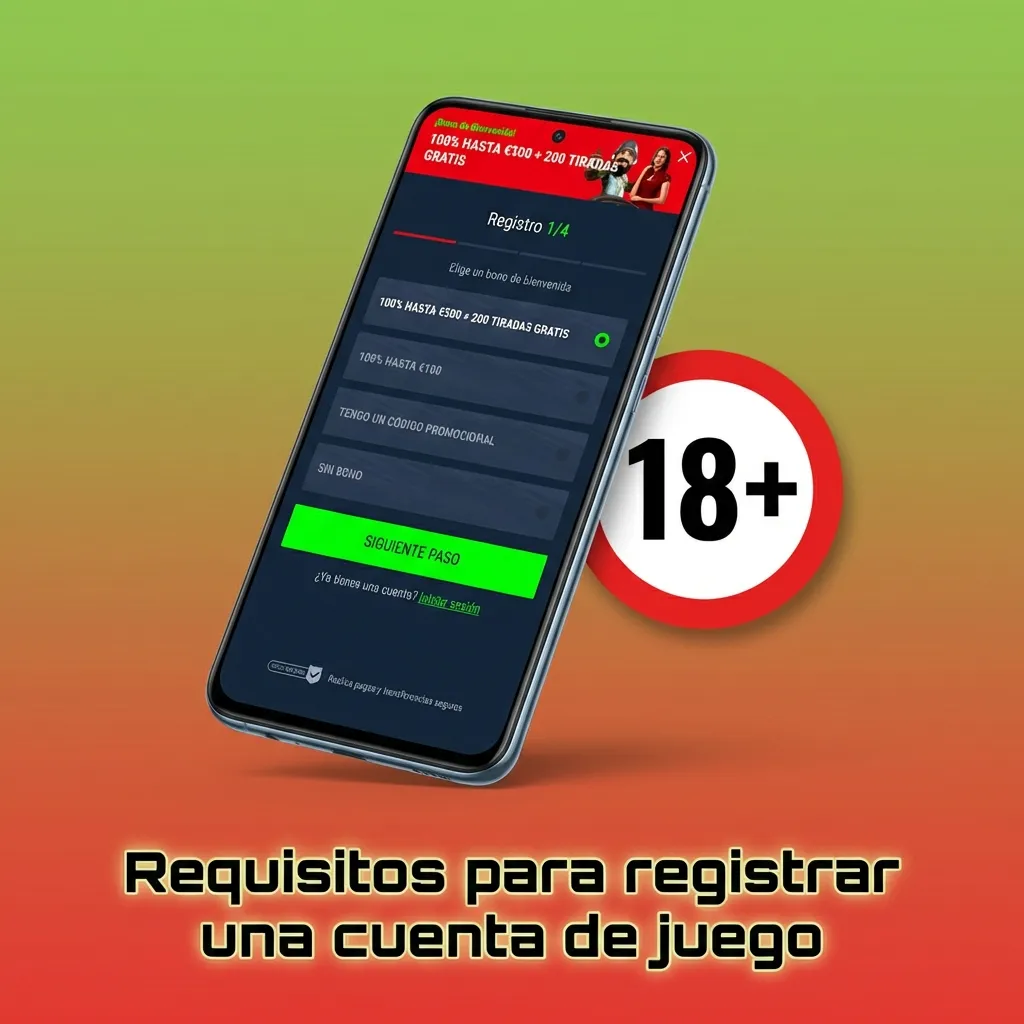 Ilustración con lista de requisitos legales y de seguridad para registrar una cuenta de juego online en España