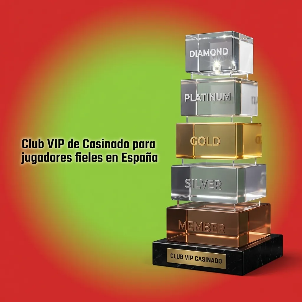 Banner del Club VIP de Casinado España con escalera de niveles y beneficios exclusivos para jugadores fieles