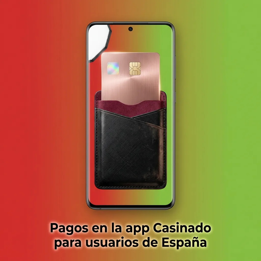 Pantalla de la app Casinado mostrando métodos de pago en España: tarjetas, monederos electrónicos y criptomonedas.