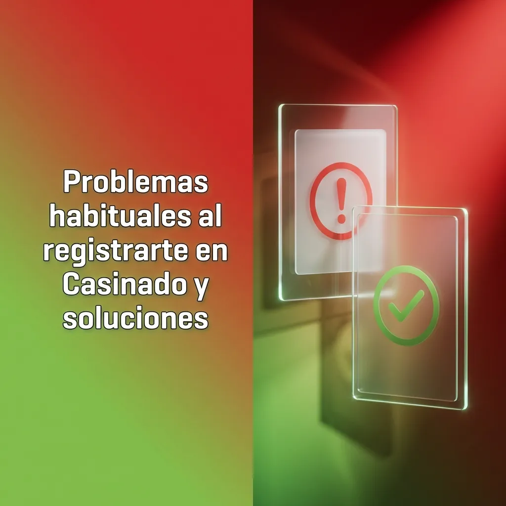 Tabla de problemas comunes al registrarse en Casinado con columna de soluciones detalladas para cada incidencia