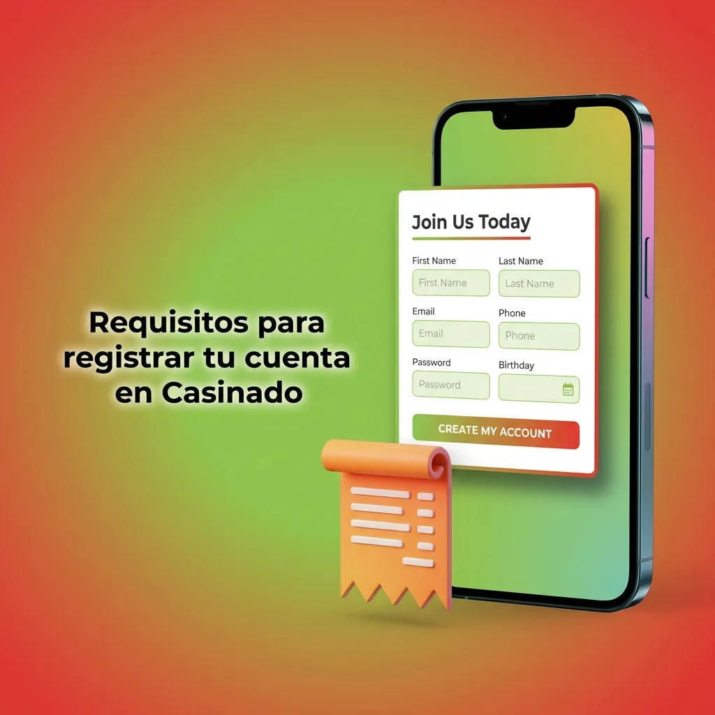 Ilustración con lista de requisitos legales y de verificación para abrir cuenta de juego online en Casinado España