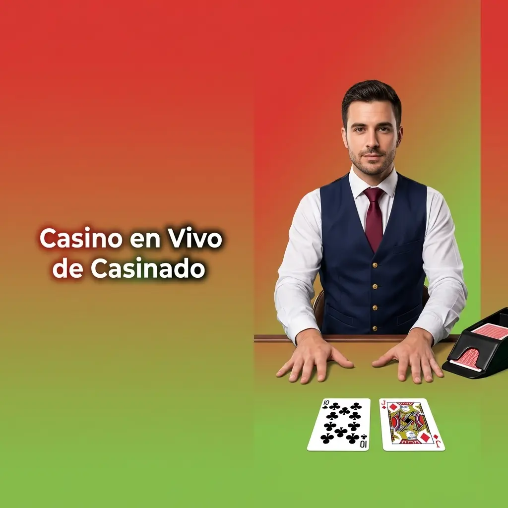 Sala de casino en vivo de Casinado con crupieres reales, ruleta, blackjack y baccarat en streaming HD